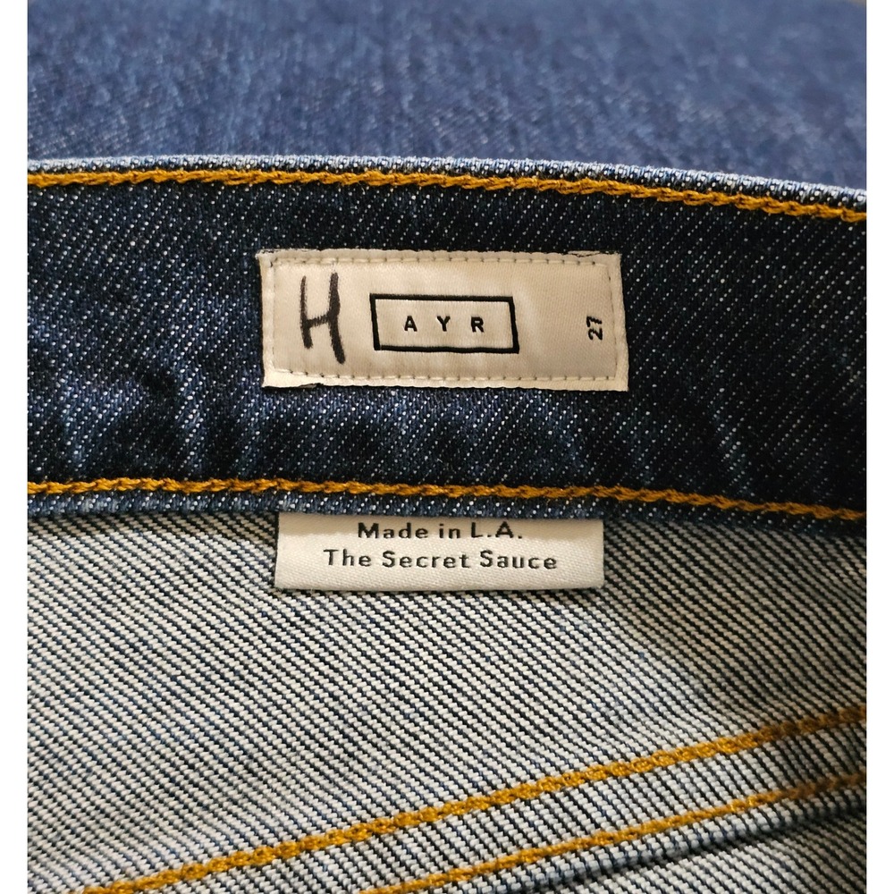 AYR The Secret Sauce Wide Leg Jeans Indigo Dark Wash High Rise Size 27 - Picture 3 of 5